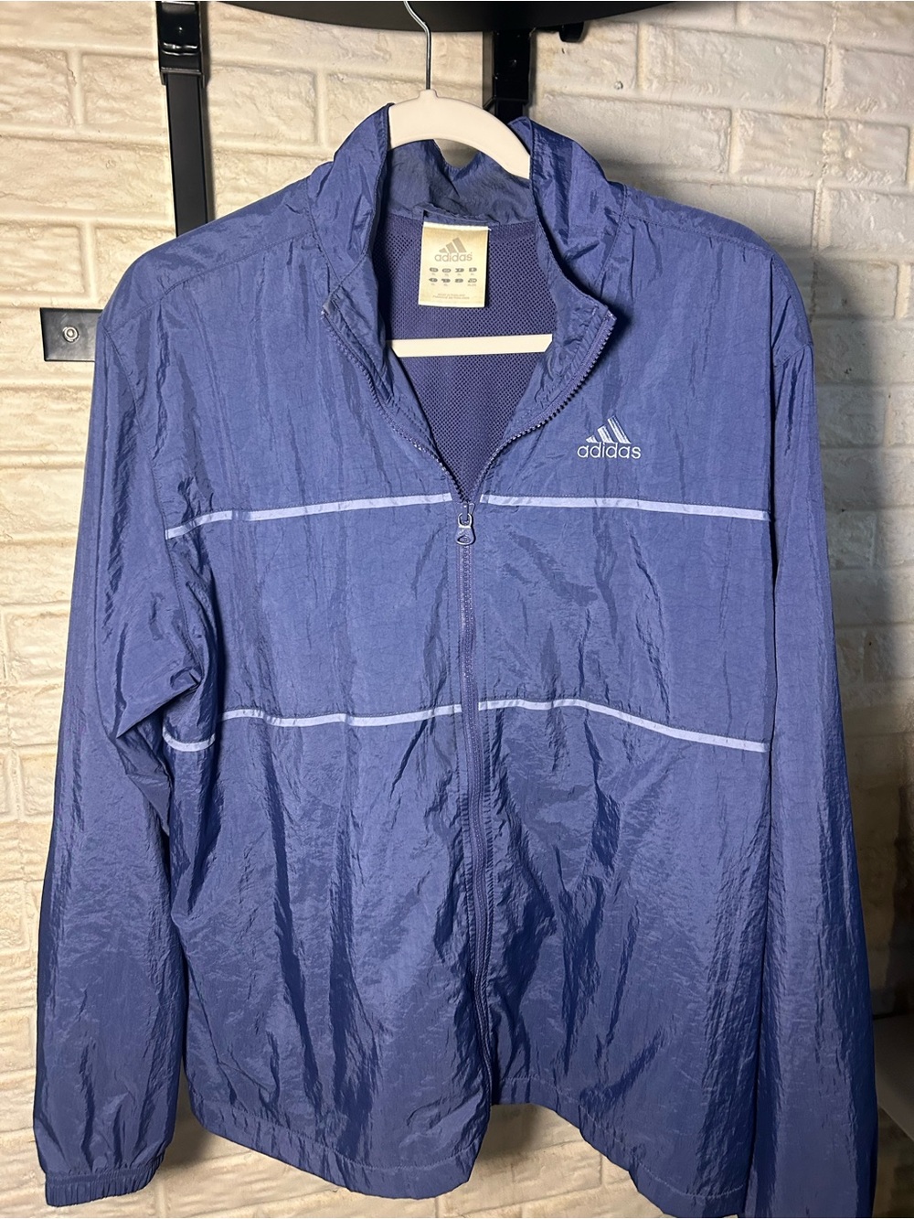 adidas Men's Purple-Blue Lightweight Windbreaker Jacket